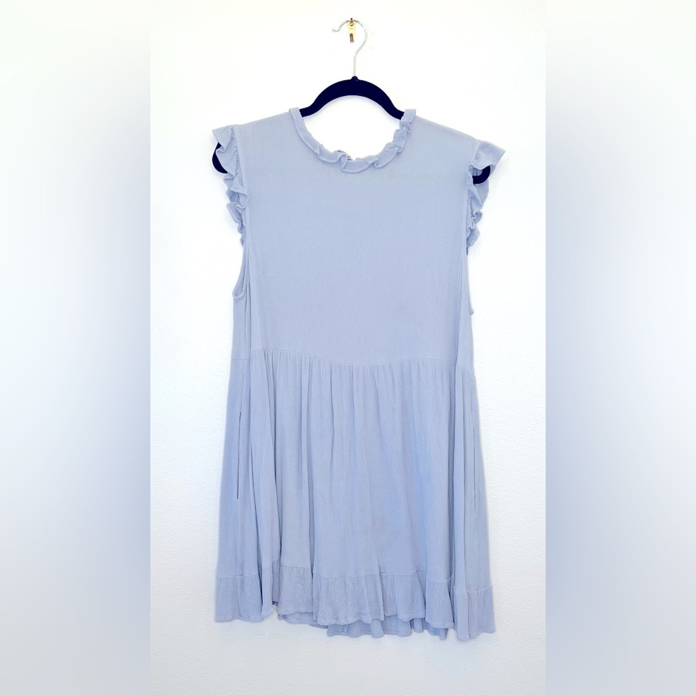 Baby doll blue mini dress with empire waist 👑